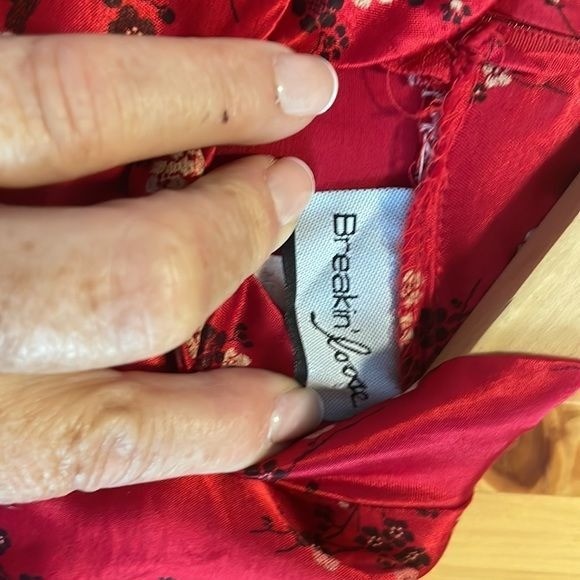 Asian Dress Acetate/Rayon Cherry Blossom Flowers Sz 7/8 by Breakin Loose in the