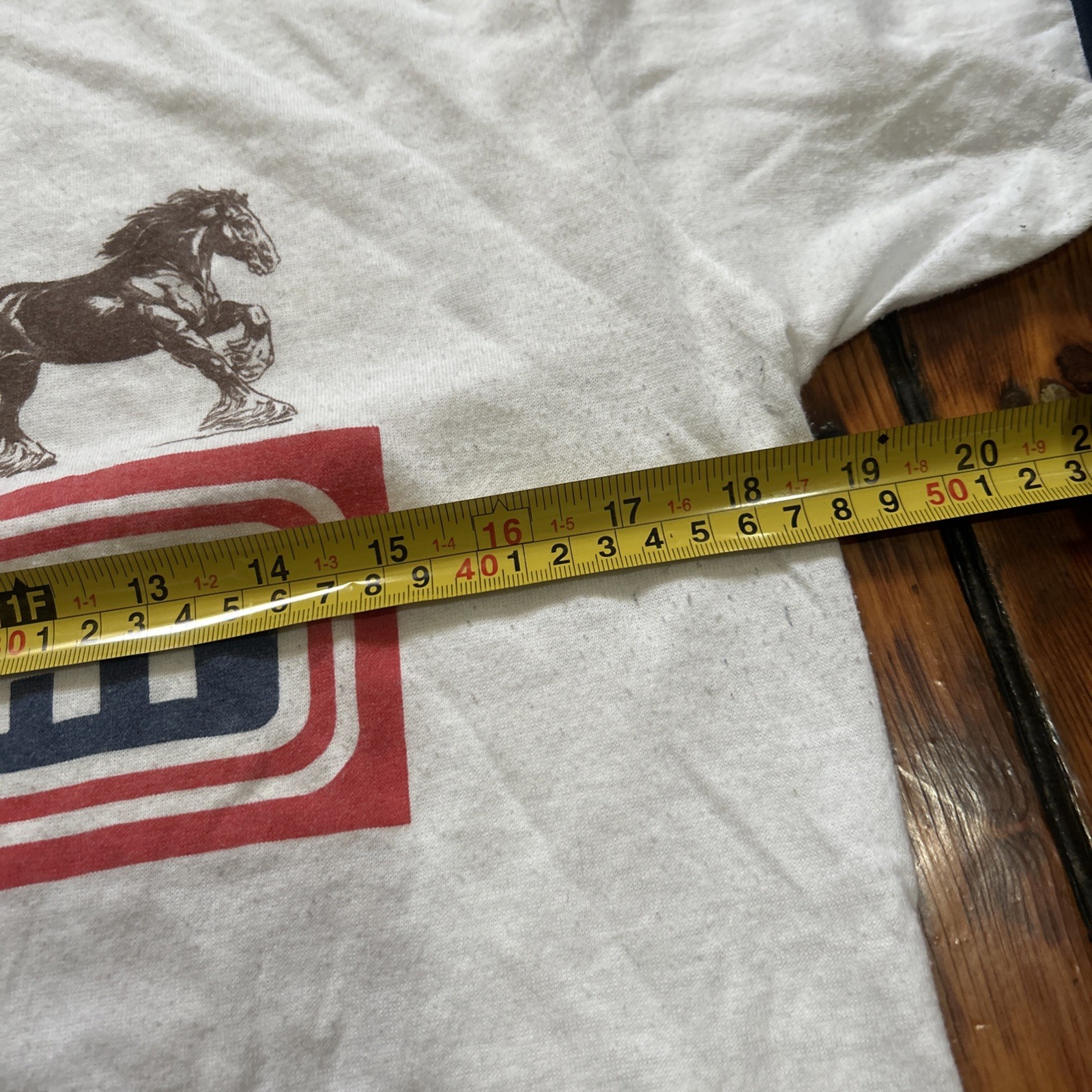 Budweiser Bud Light Clydesdale Vintage Ringer Shirt 80s Size Large USA