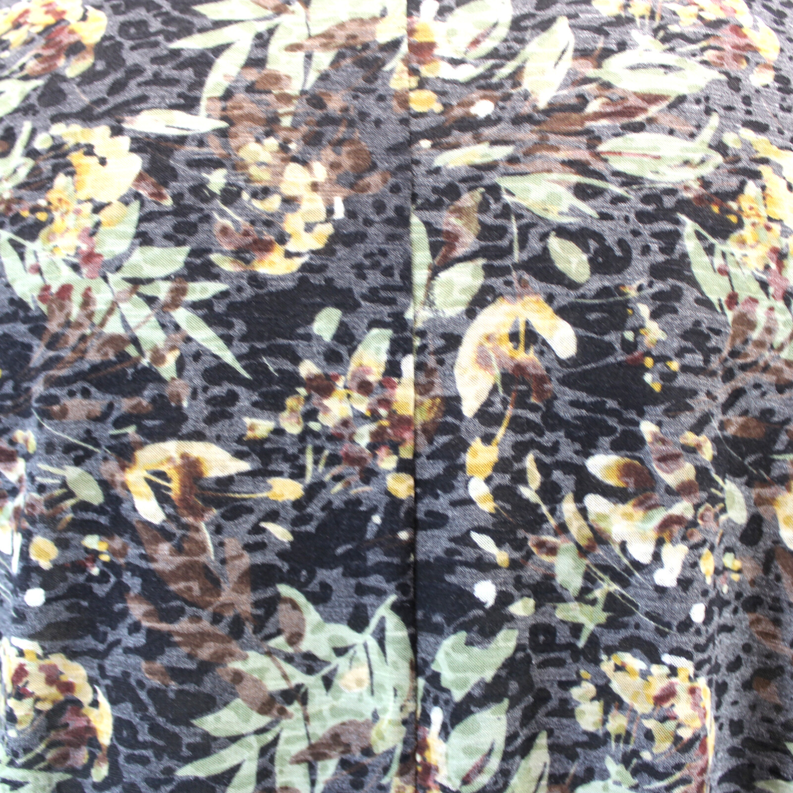 Catherines Plus Brown Leave Print Layers Soft Top Blouse 4X 30/32