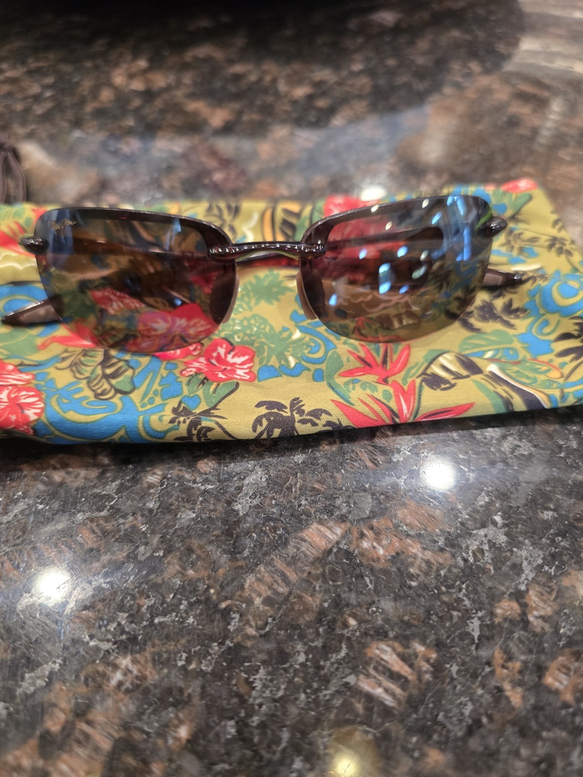 Maui Jim Sandy Beach MJ-408-10 Tortoise Rimless Sunglasses 56-14-130 Japan