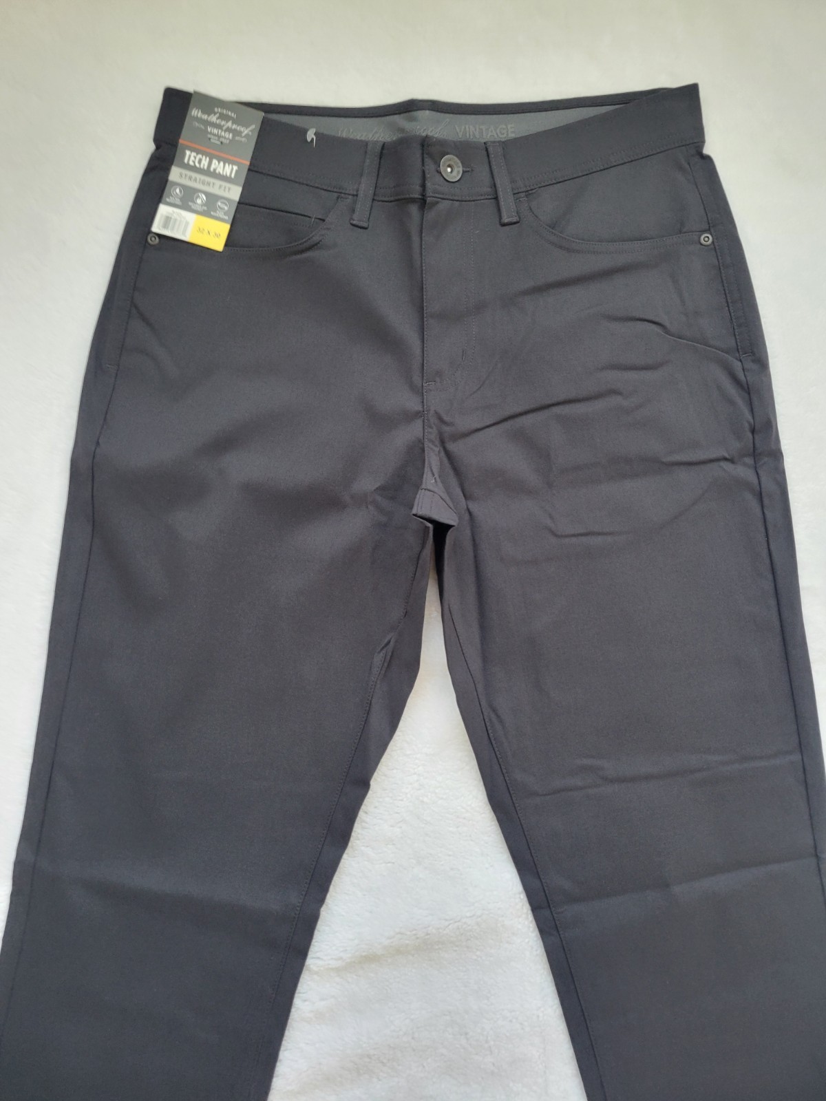 Weatherproof Men’s 32×30 Straight Stretch Tech Pant Flex Waistband Zip Pocket