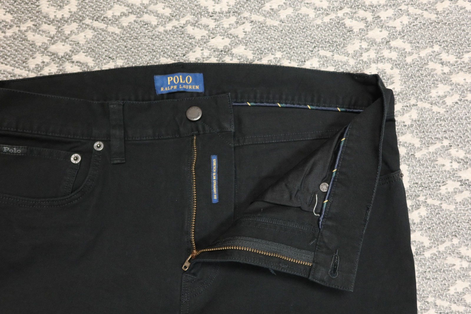 New Polo Ralph Lauren Men’s Stretch Slim Straight Fit Pants – 31 x 30 – Black