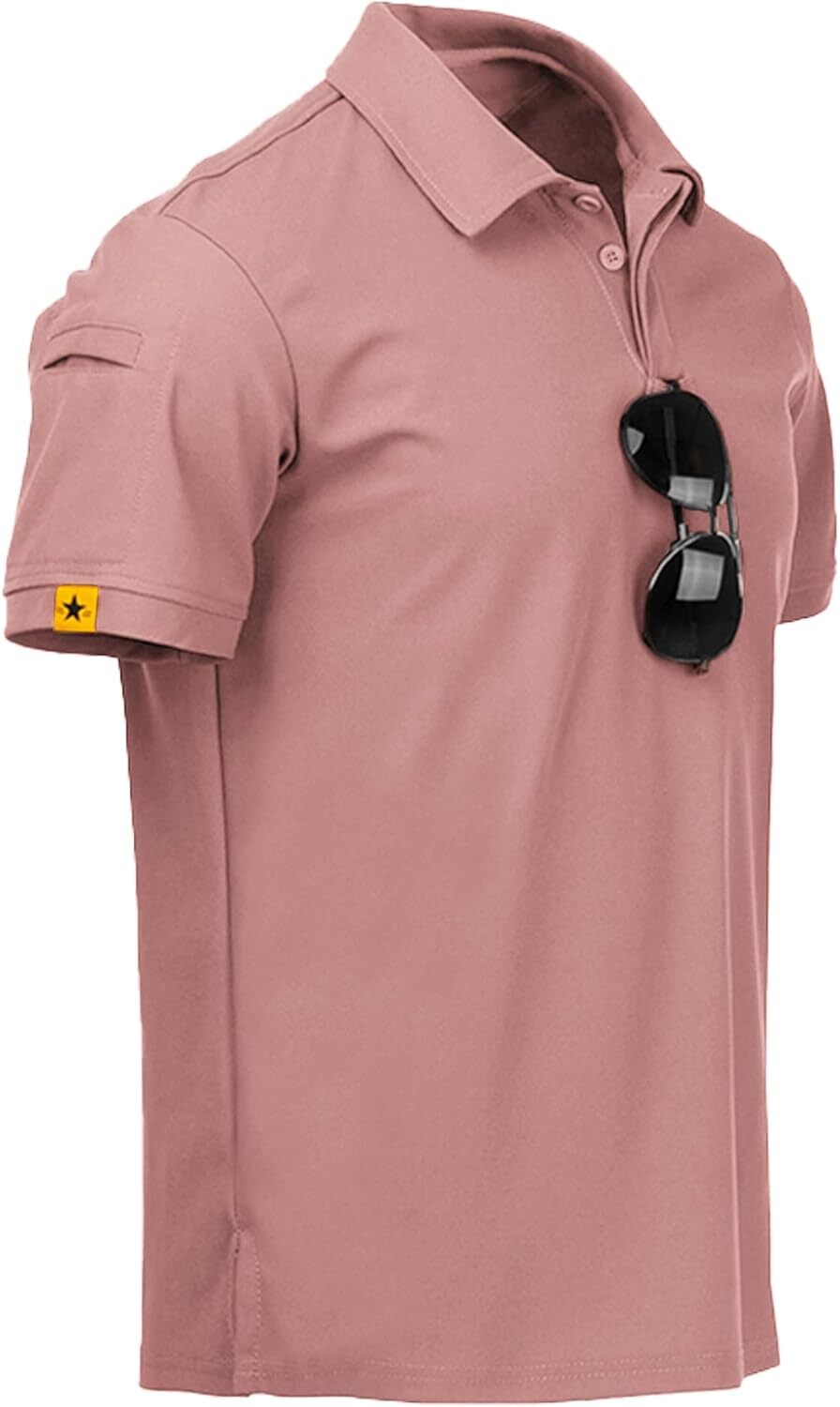 Performance Short Sleeve Polo Shirt for Men Athletic Golf Casual Lightweight