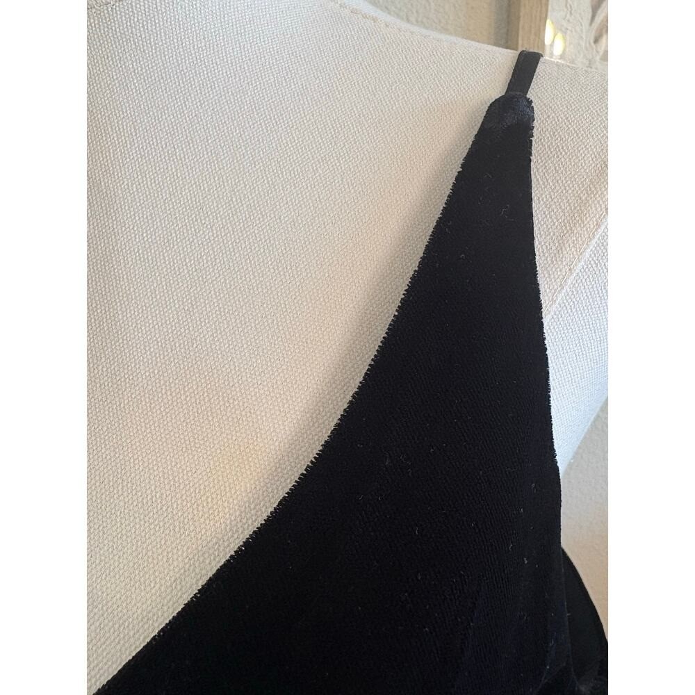 DAHLIA Black Velvet Cami Tank Top Whimsigoth Western Nightclub | LARGE