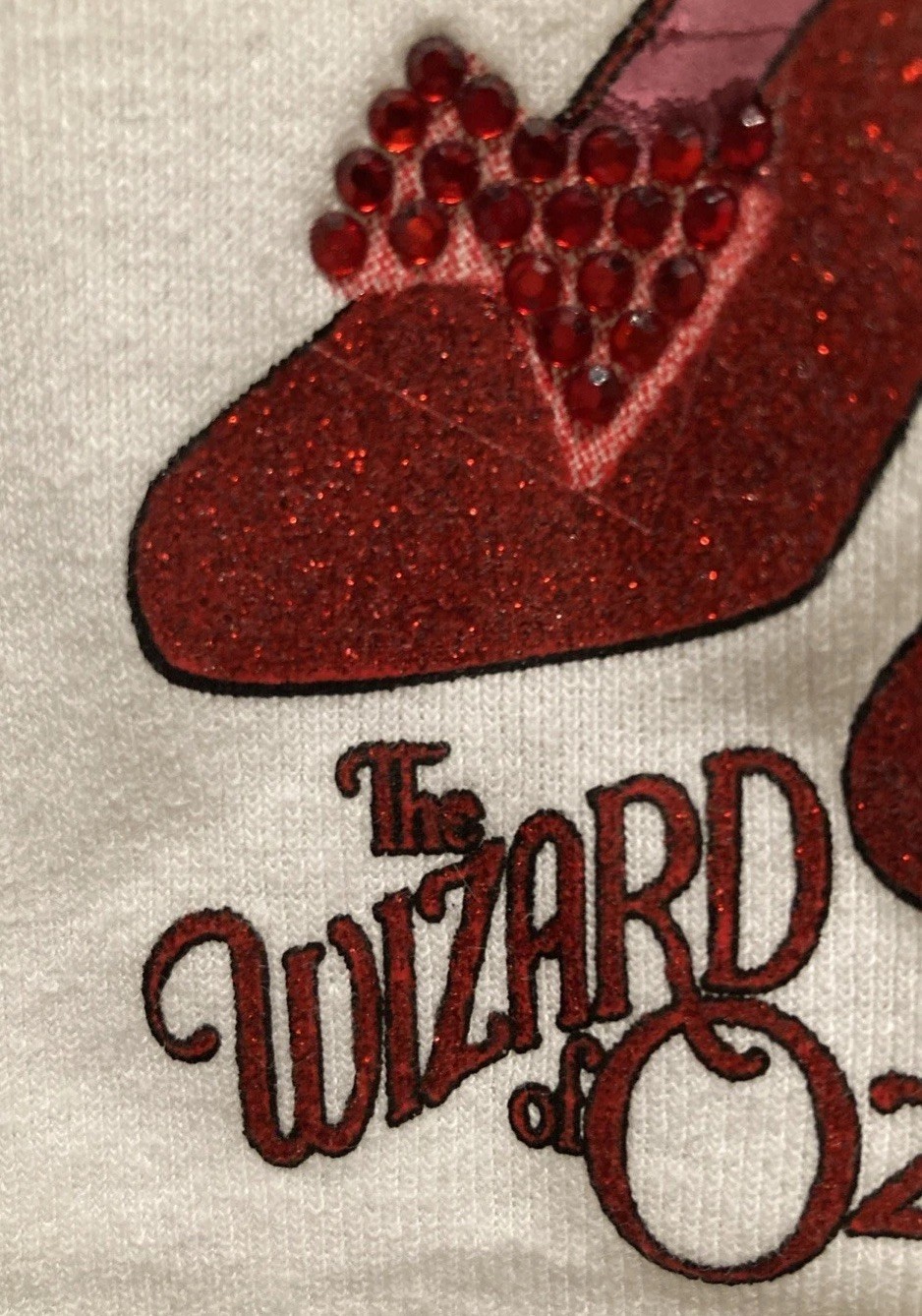 Vintage Y2K Wizard of Oz Ruby Slippers Rhinestone White Tank Turner NWT