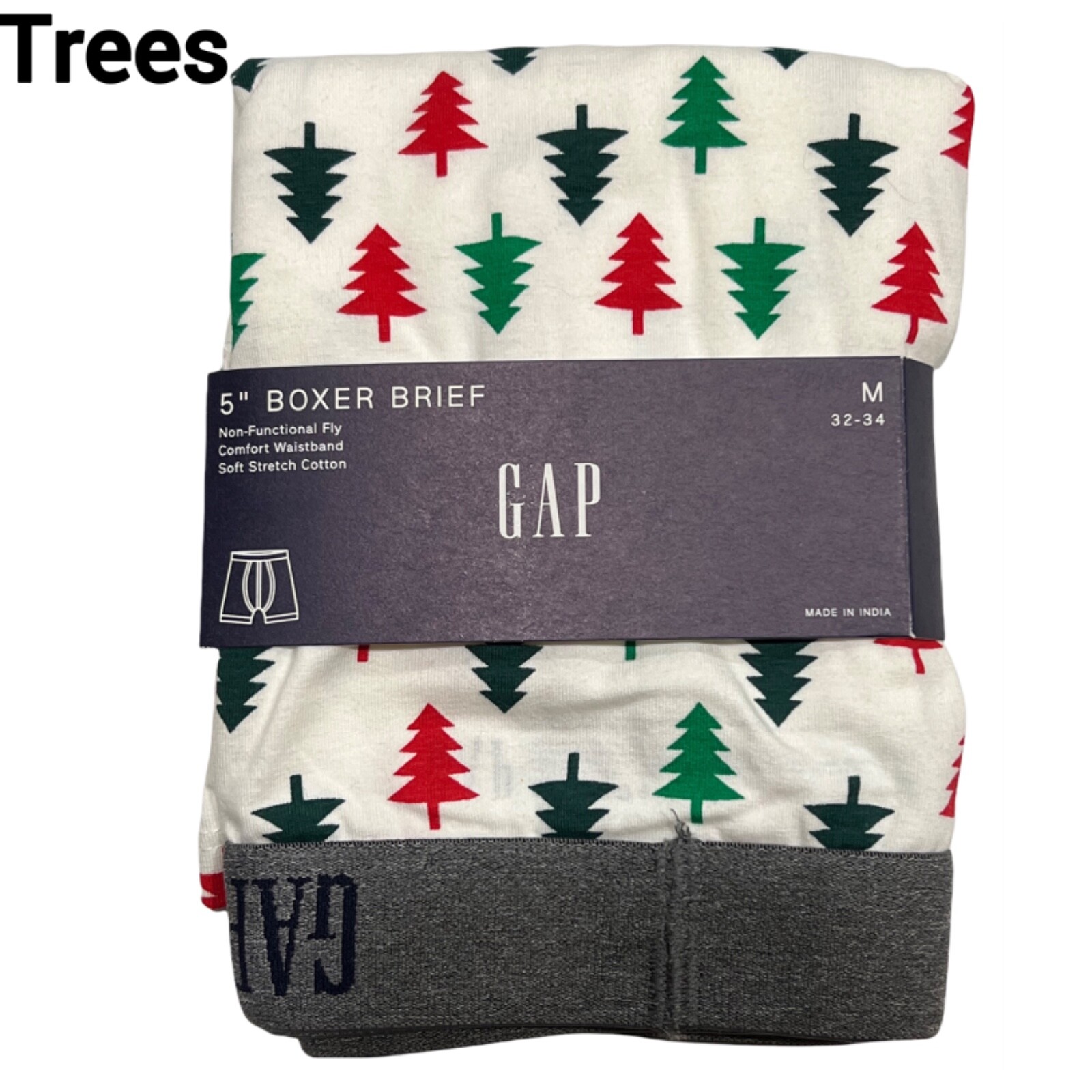 NWT GAP Men’s 5″ Boxer Brief Underwear Sz S-M-L-XL Jersey Kint Assorted Colors