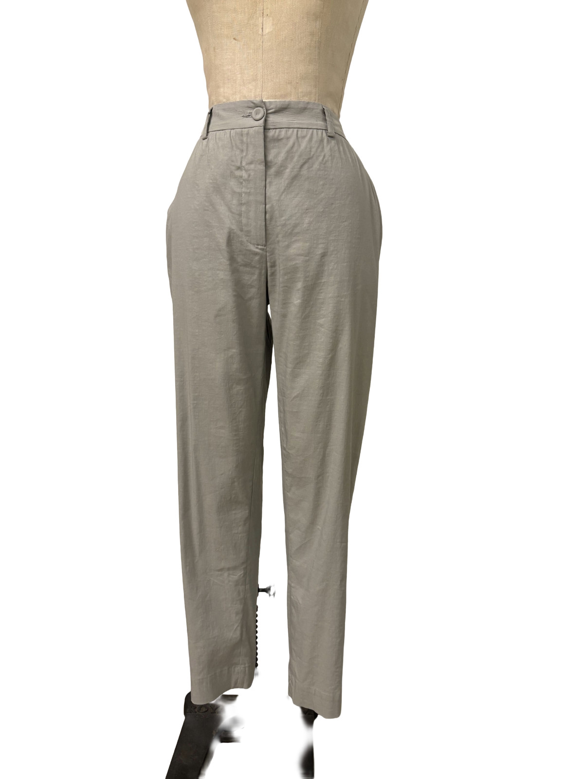 Pier Antonio Gaspari gray ankle trousers (closure zip and button)
