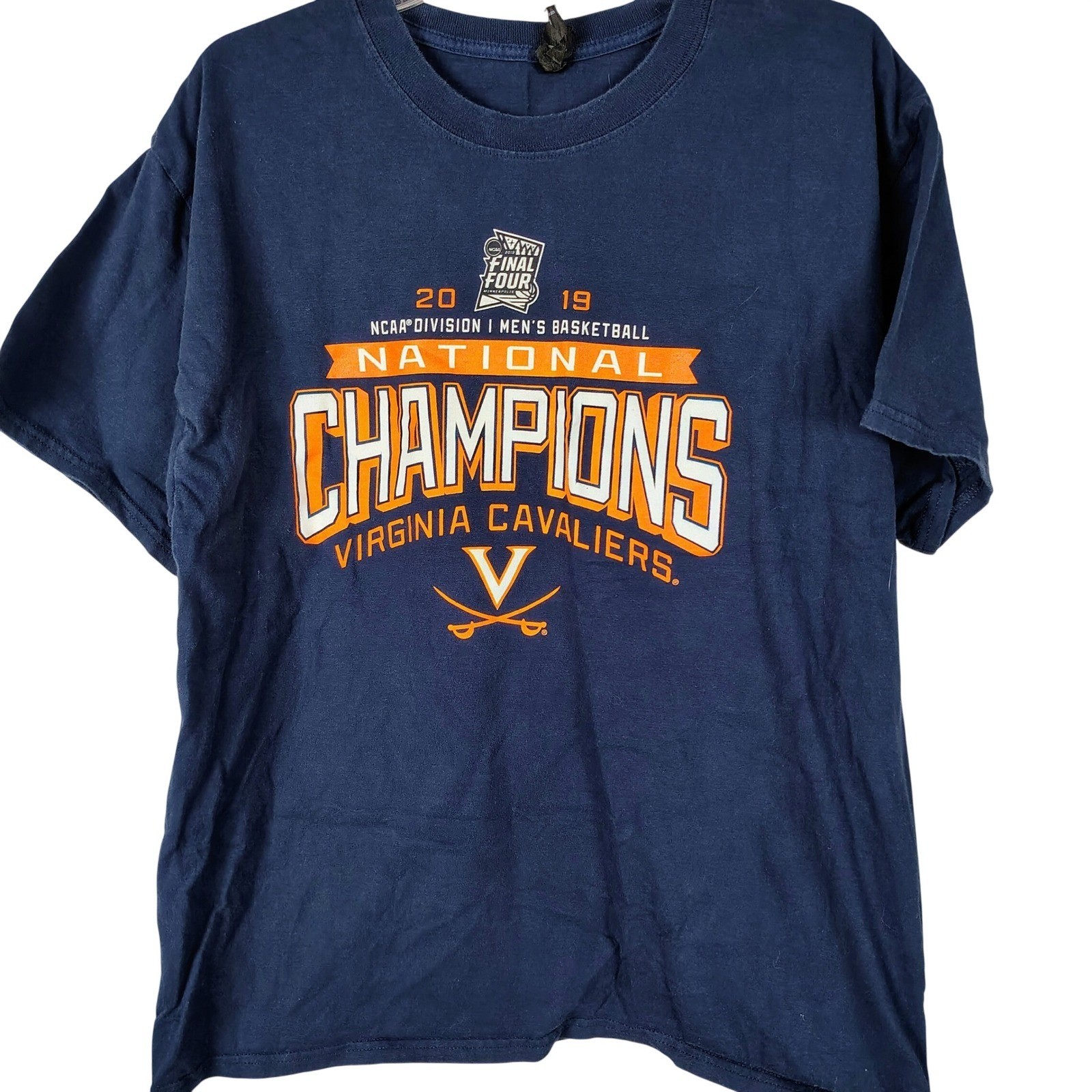 Virginia Cavaliers 2019 NCAA Basketball National Champions Shirt L Hanes Navy