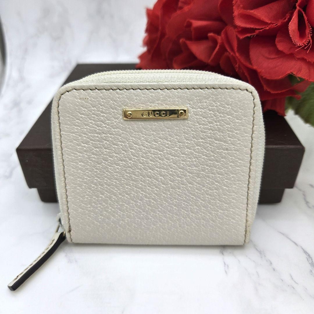Rare GUCCI coin case small change wallet flower pattern