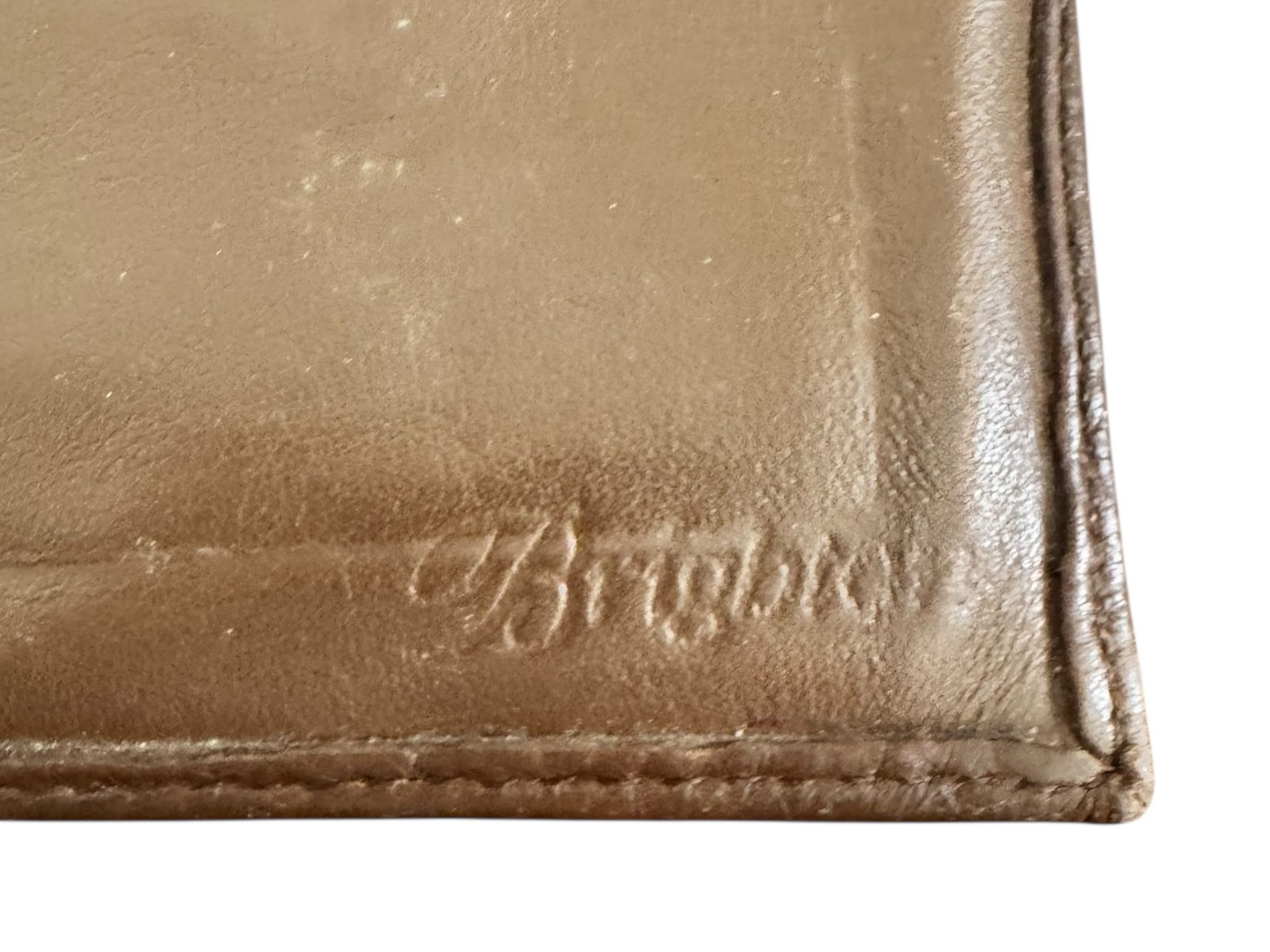 Brighton Crossbody Foldover Wallet Purse for Women Travel Brown Pebbled Leather