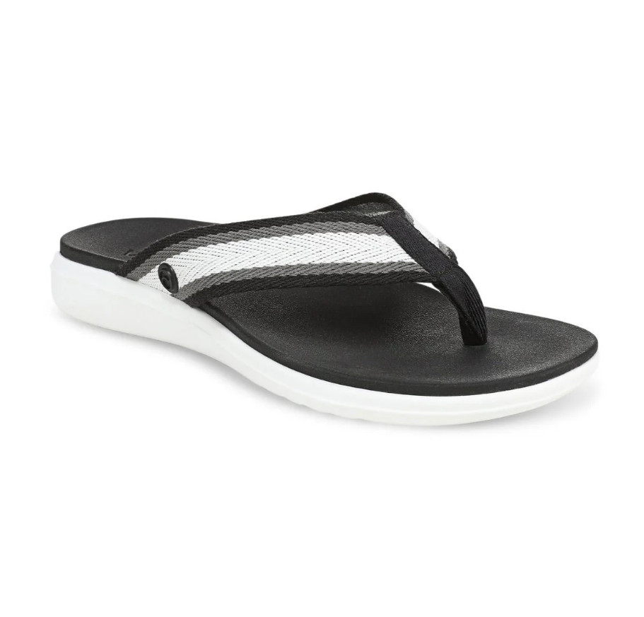 VIONICS Beach Indigo Toe Post Sandal – Black Multi NEW