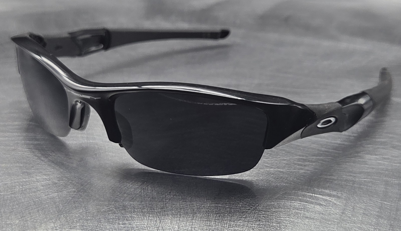 RARE OAKLEY 12-900 JET BLACK FLAK JACKET SUNGLASSES ~ New Replacement Lenses