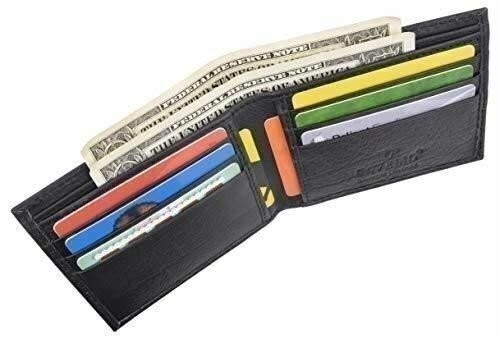 Cavelio Premium Leather Men’s Slim Thin Classic Bifold Wallet