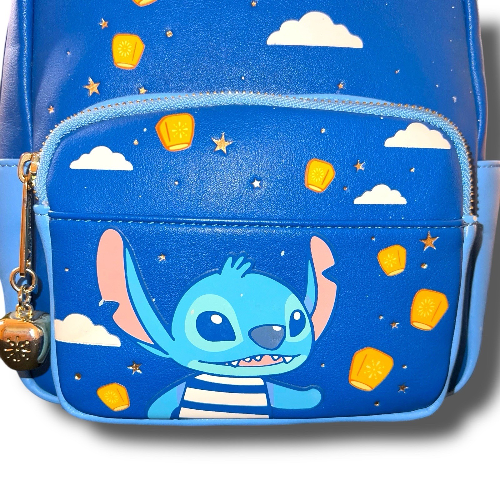 DISNEY Loungefly Mini Backpack Lilo Stitch Lanterns Night Sky Clouds