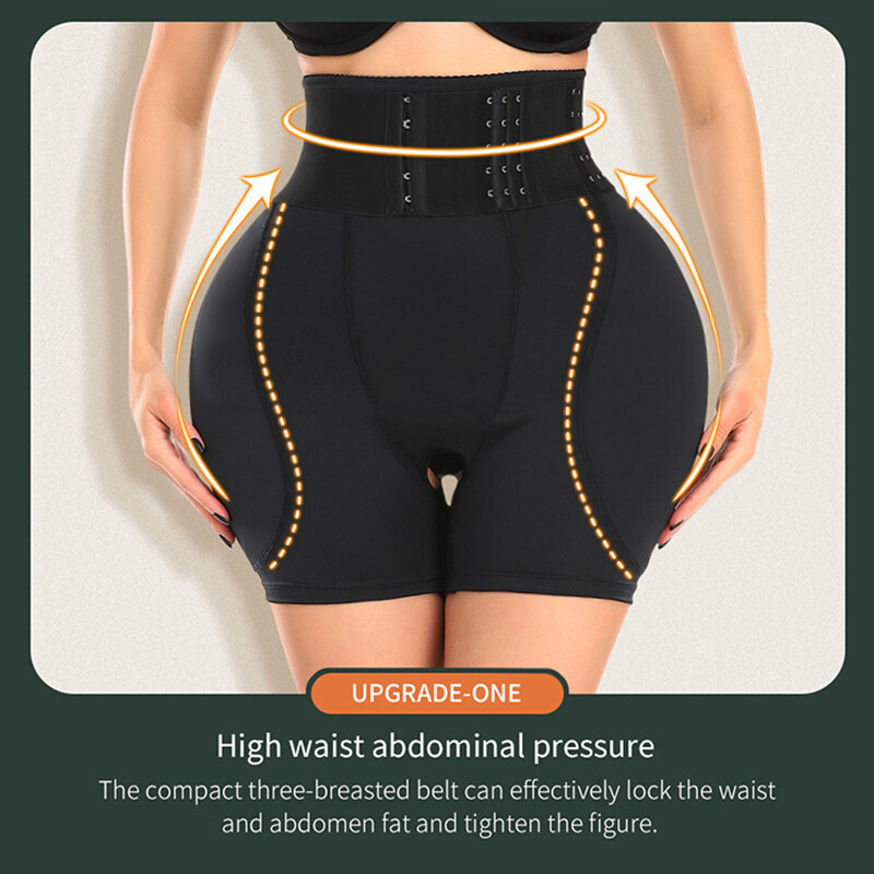 Booty Shaper Padded Panties Women Hip Dip Pads Shapewear with Tummy Control Wrap