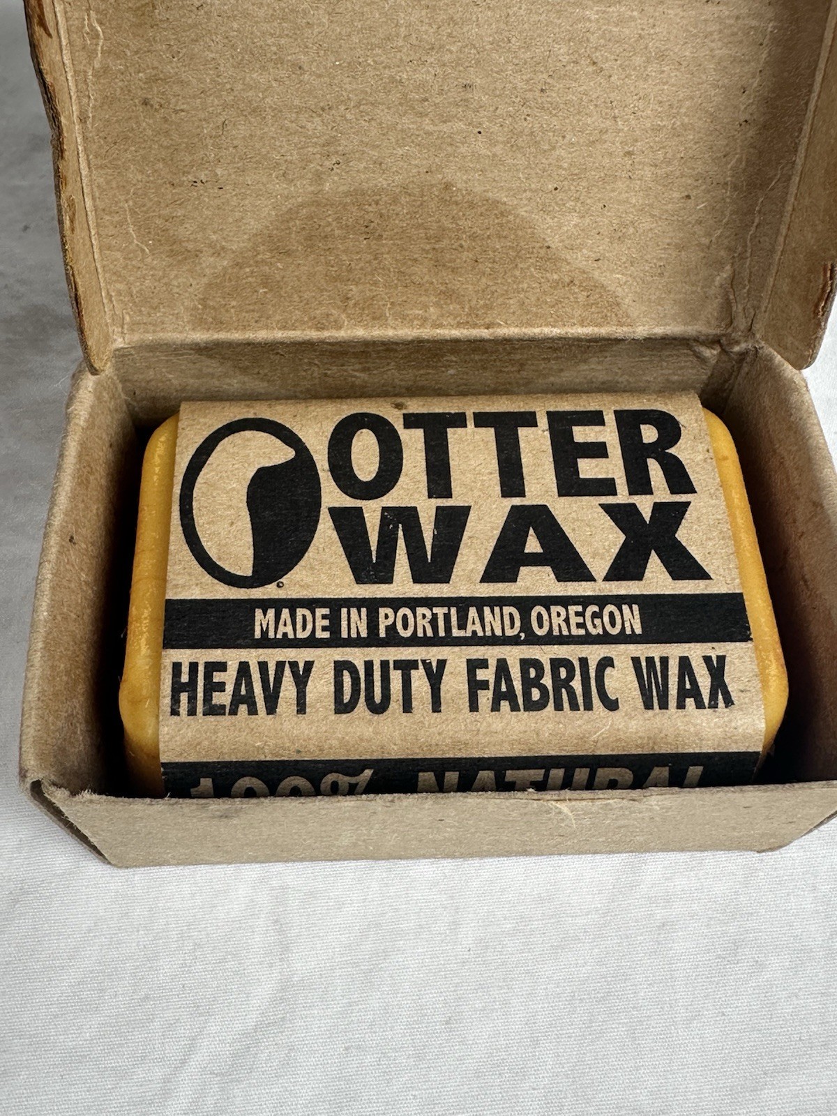 Otter Wax Heavy Duty Fabric Wax 2.25oz Bar All-Natural Water Repellent Portland