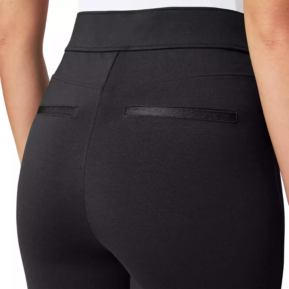 NWT Modern Ambition High Rise Flare Ponte Costco Black Pants Women’s Size Small