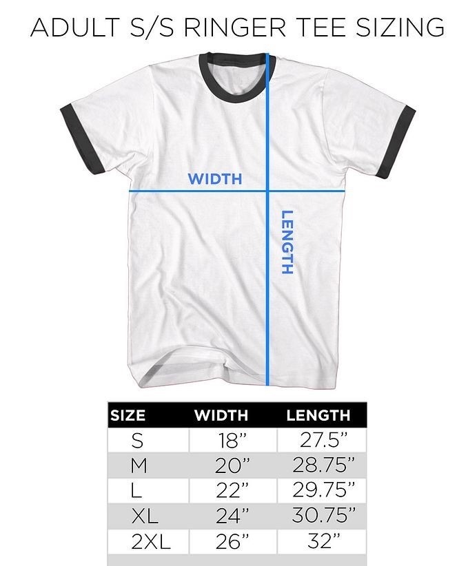 Back To The Future Ringer T-Shirt Mens Movie RETRO Official New Vintage Wht Ink