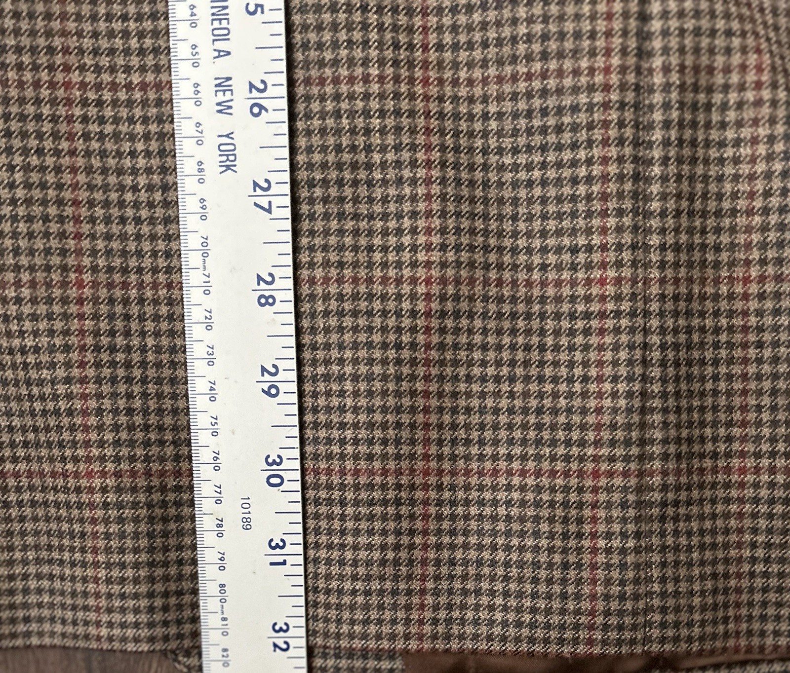 Brooks Brothers Madison Fit Blazer Mens 46L Brown Hounds Tooth Check Tweed