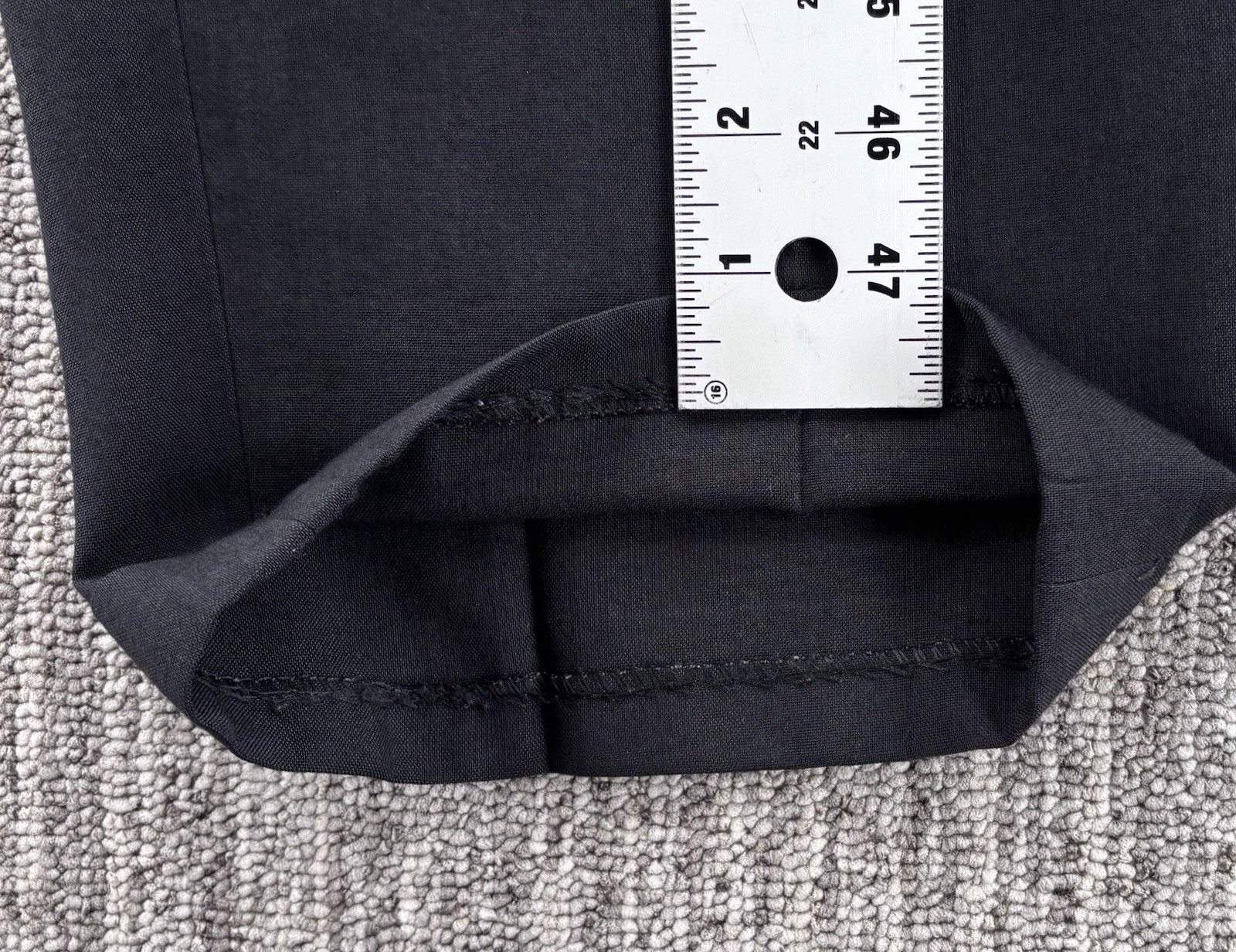 VTG Men’s Loose Relaxed Black Pleated Cuffed Dress Pants 32×31 Talon Zipper