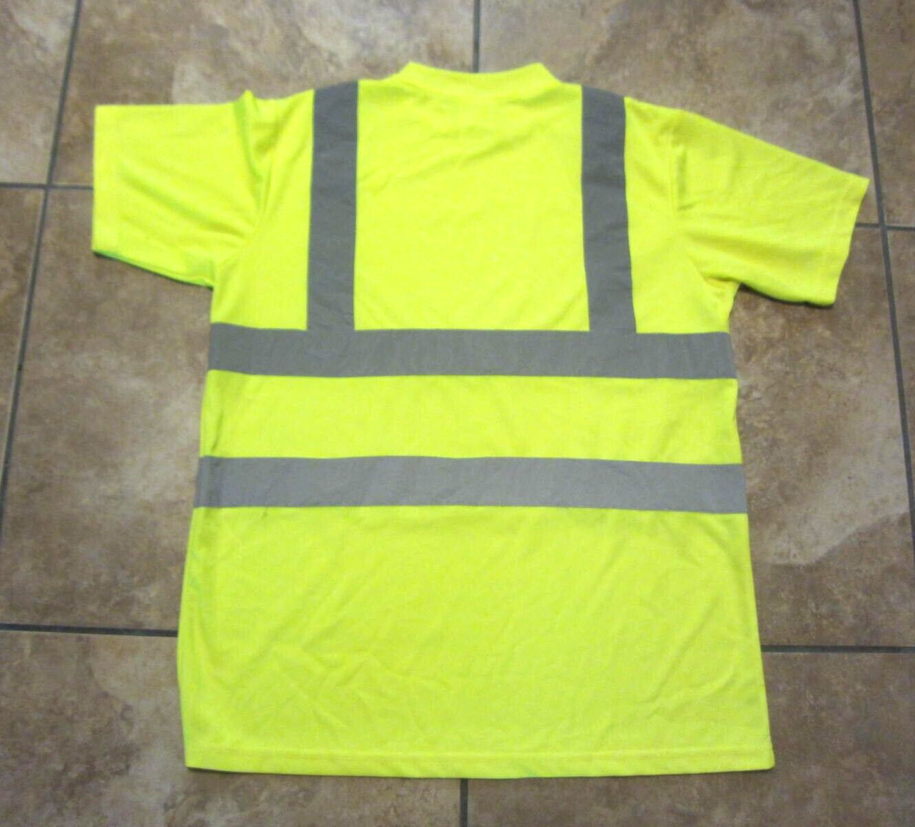 High Visibility Safety Yellow T Shirt Short Sleeve Reflective Size Medium