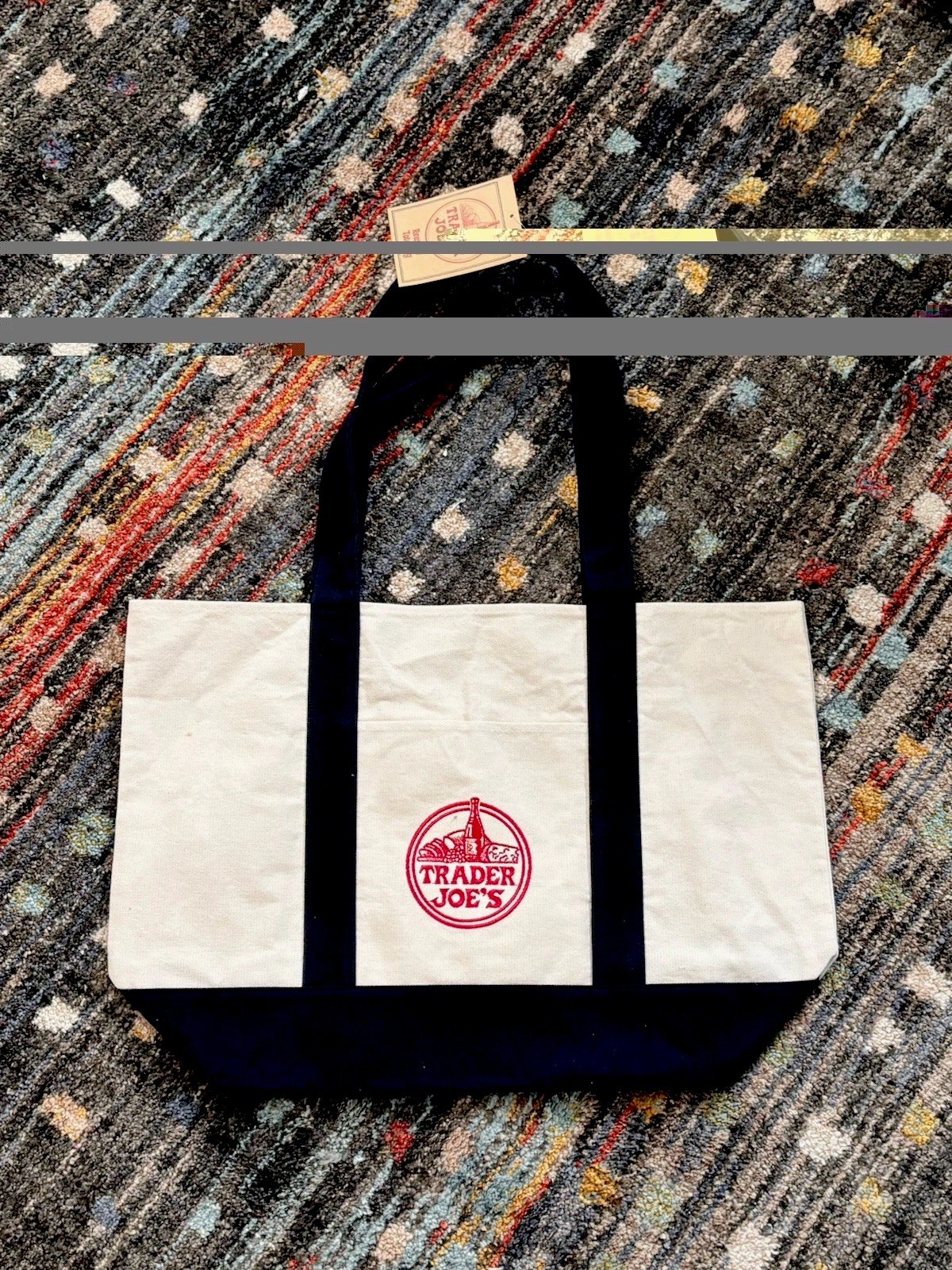 🚨Limited Edition Trader Joe’s Navy Blue Tote Bag Brand New/Never Used With Tags