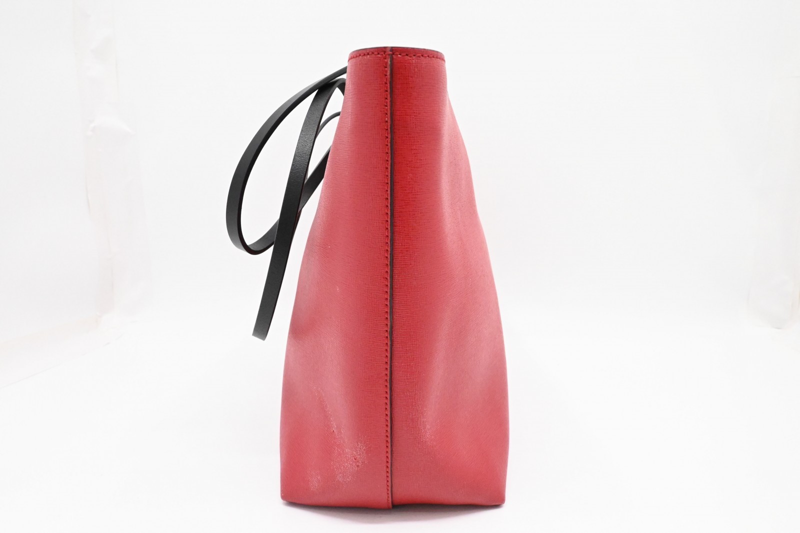 Authentic FENDI Monster Roll Tote Bag Red Leather 8BH185