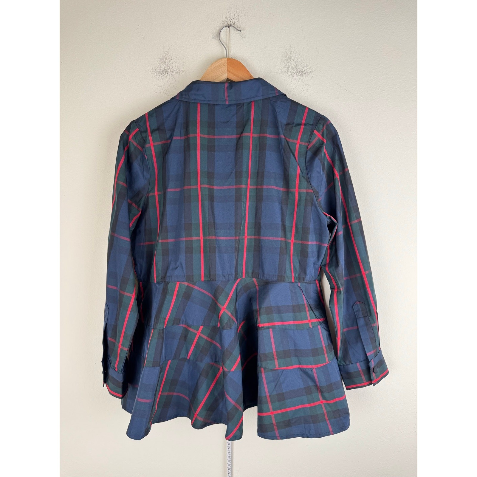 Tuckernuck Pomander Place Ashlen Fraser Plaid Button Blouse Medium Blue