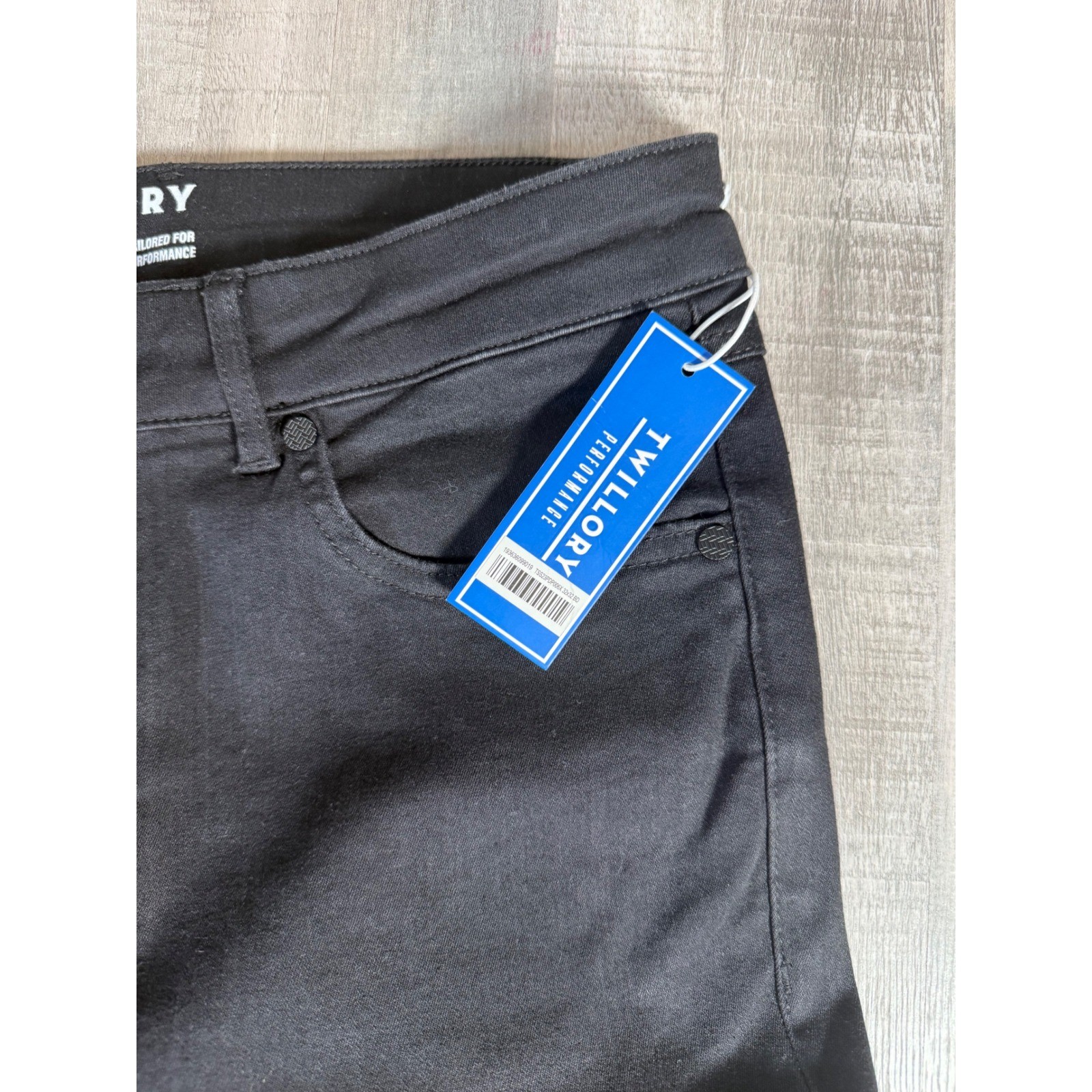 Twillory Performance Technical Denim Mens 32×32 Black Trim Fit Stretch Pants NWT