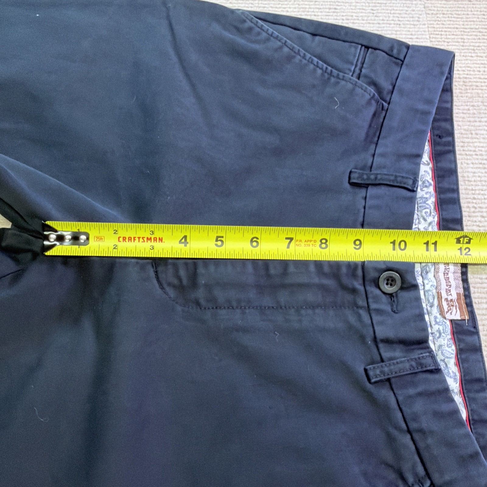 Burberry London Pants Mens 34 Fits Like 32×30 Blue Cotton Chino Straight Casual