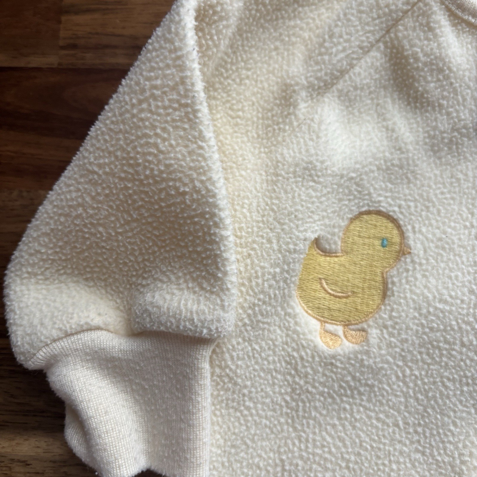 Vintage Carters Duckie Footed Sleeper Paste Yellow Fleece Baby Duck 6 Months