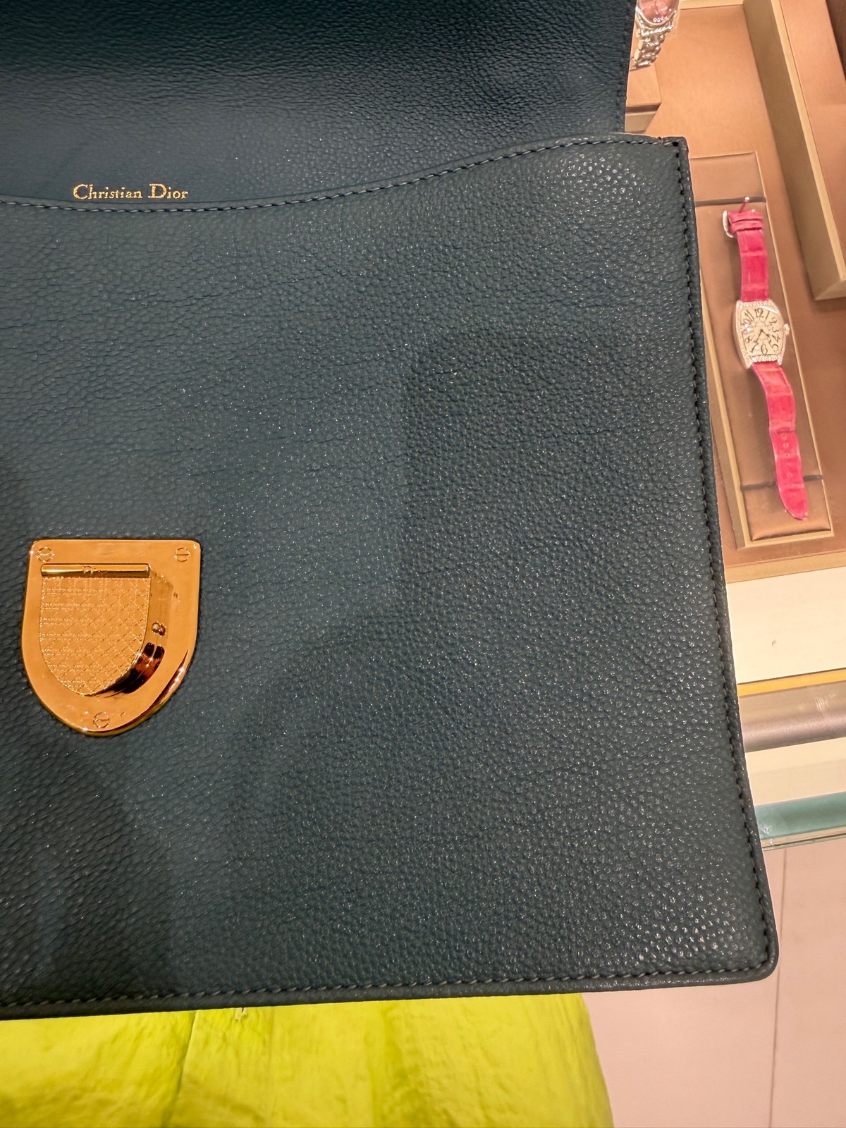 Dior Pre-Owned Authentic Luxury Handbag Sky Blue 28×22×8