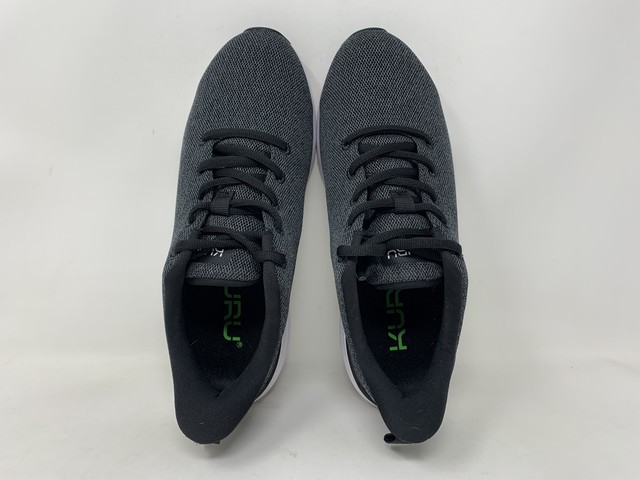 Women’s KURU FLEX Via, Jet Black/Bright White, 7.5 Medium US