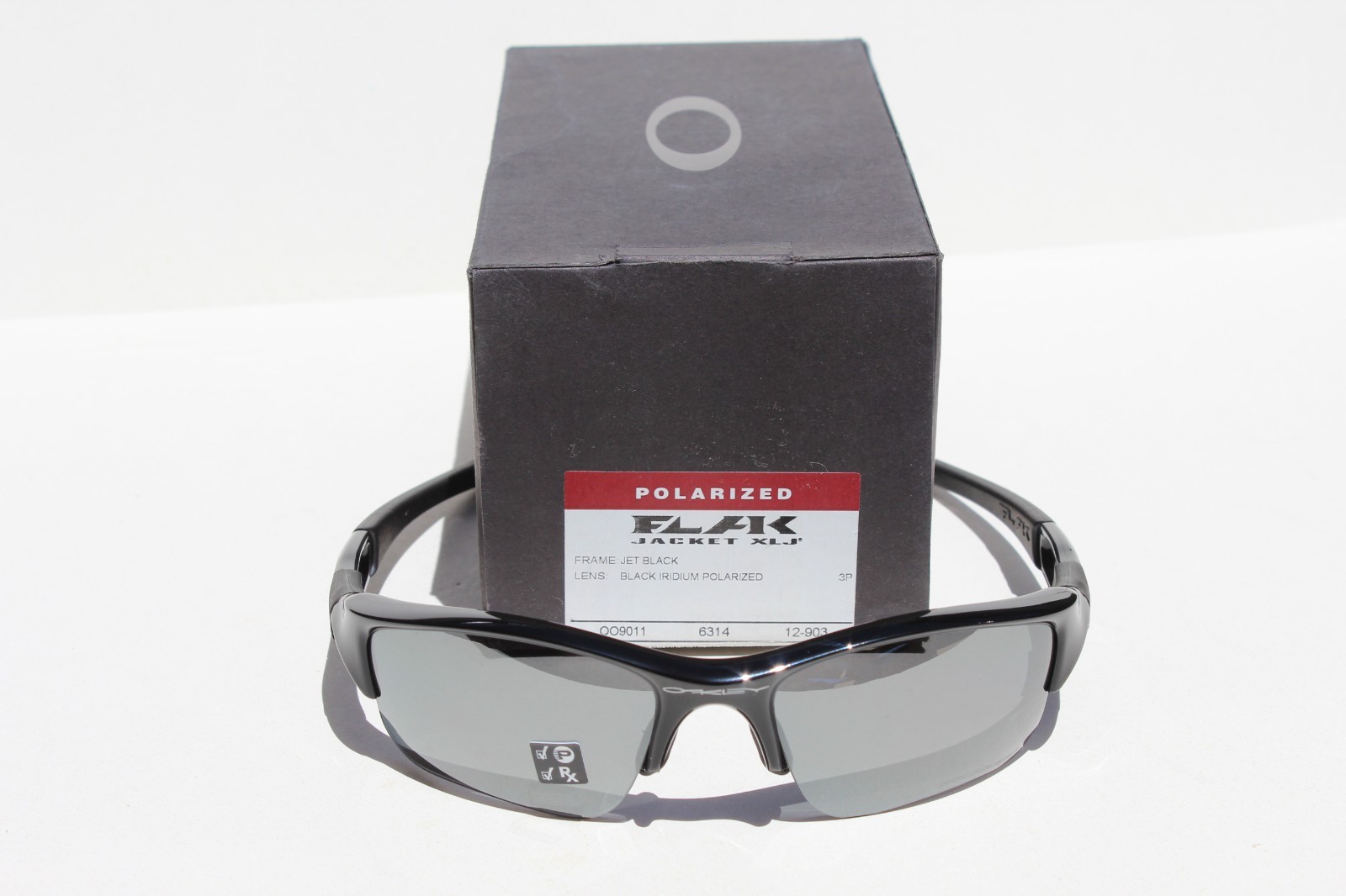 OAKLEY Flak Jacket XLJ POLARIZED Sunglasses Jet Black/Black Iridium 12-903 READ