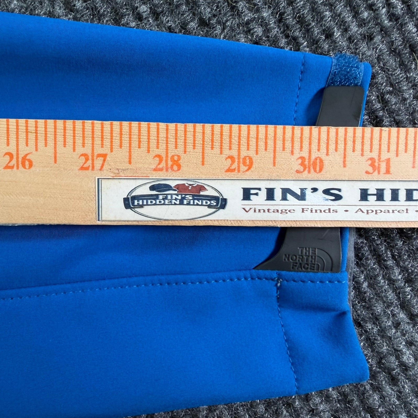 The North Face Soft Shell Jacket Mens Medium Blue Full Zip Fleece Lined Coat