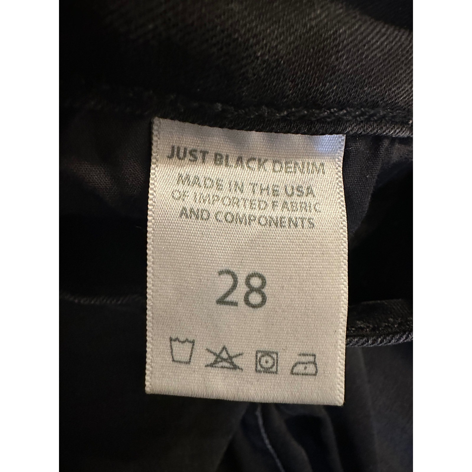 NWOT Just Black Denim Womens High Rise Skinny Jeans Faded Black Size 28