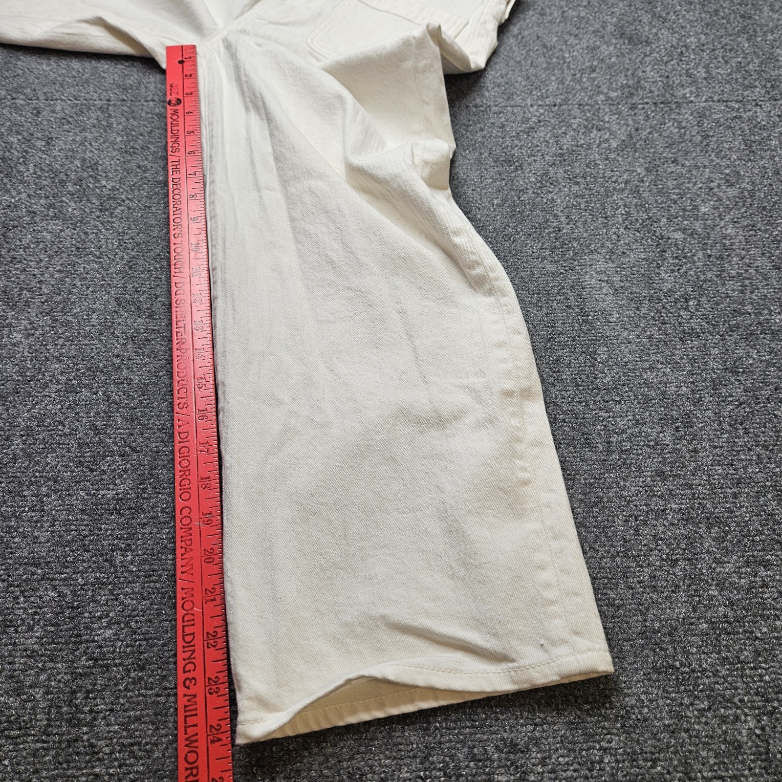 Madewell Womens Perfect Vintage Wide Leg Cropped Jeans Size 26 Ivory City Preppy