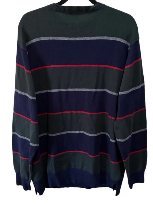 Rails Kent Rugby Sweater Men Large Hunter Striped Wool Blend Preppy Hipster New
