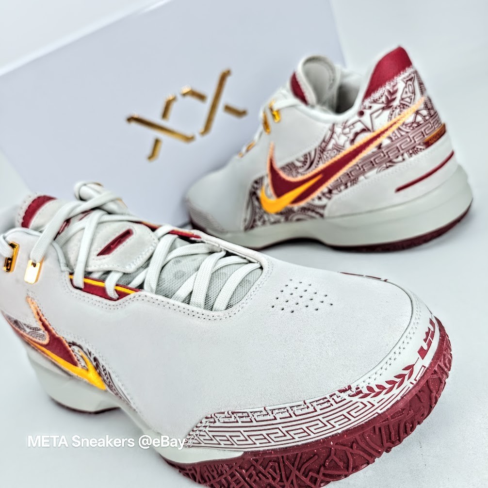 Nike Lebron US 14 Men’s Light Bone Gold Red Rare NXXT Gen AMPD FZ7890 001 NIB