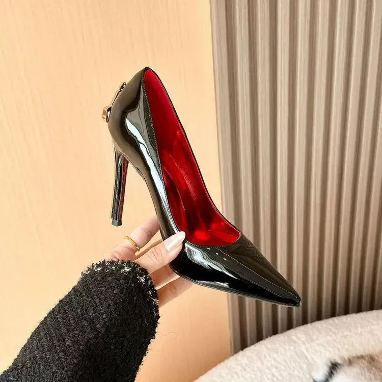 Women High Heels Pointed Sharp Blade Golden Blade Scepter 2026