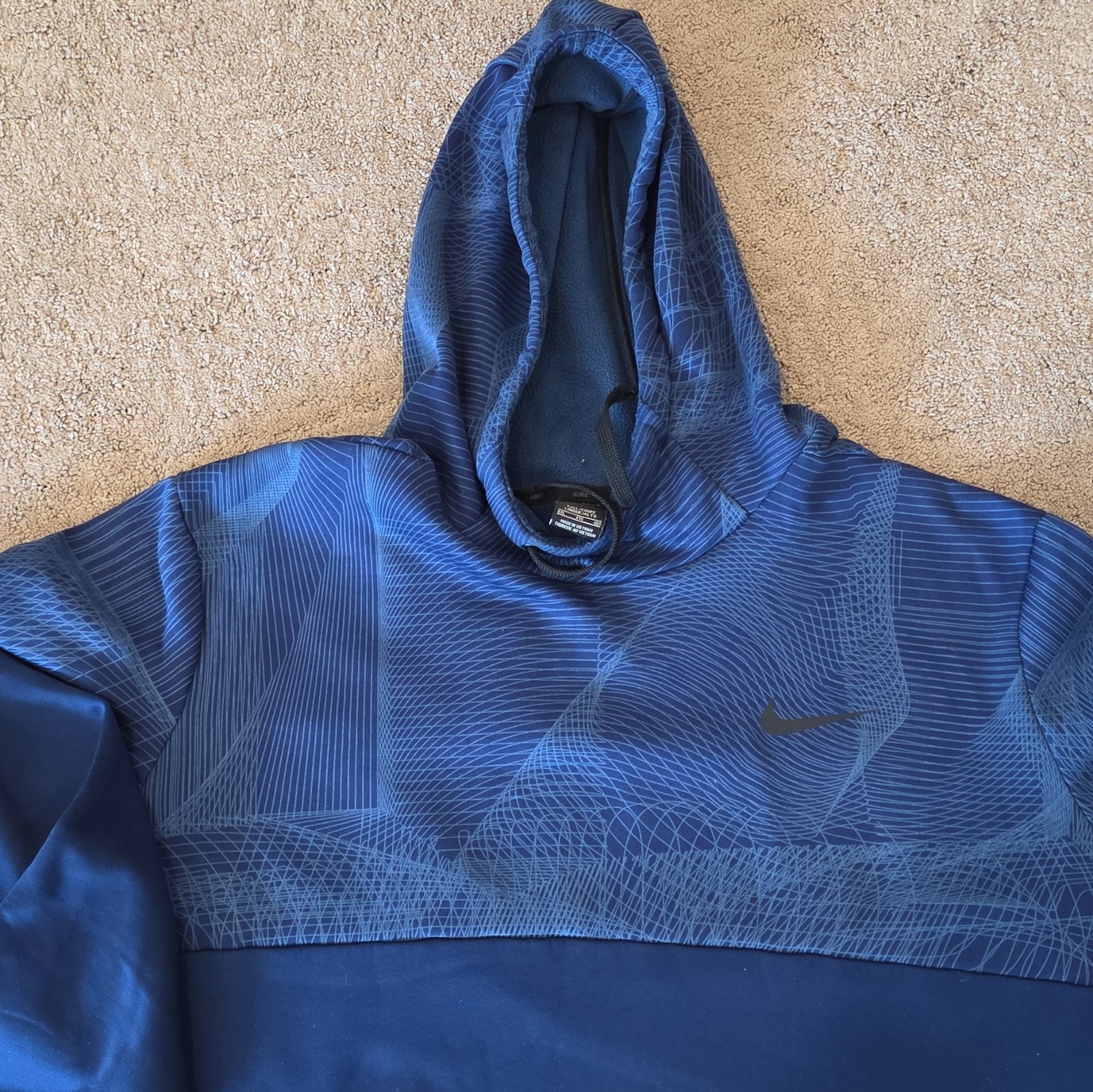 NIKE Dri Fit Hoodie Blue Mens Big and Tall Size 4XLT