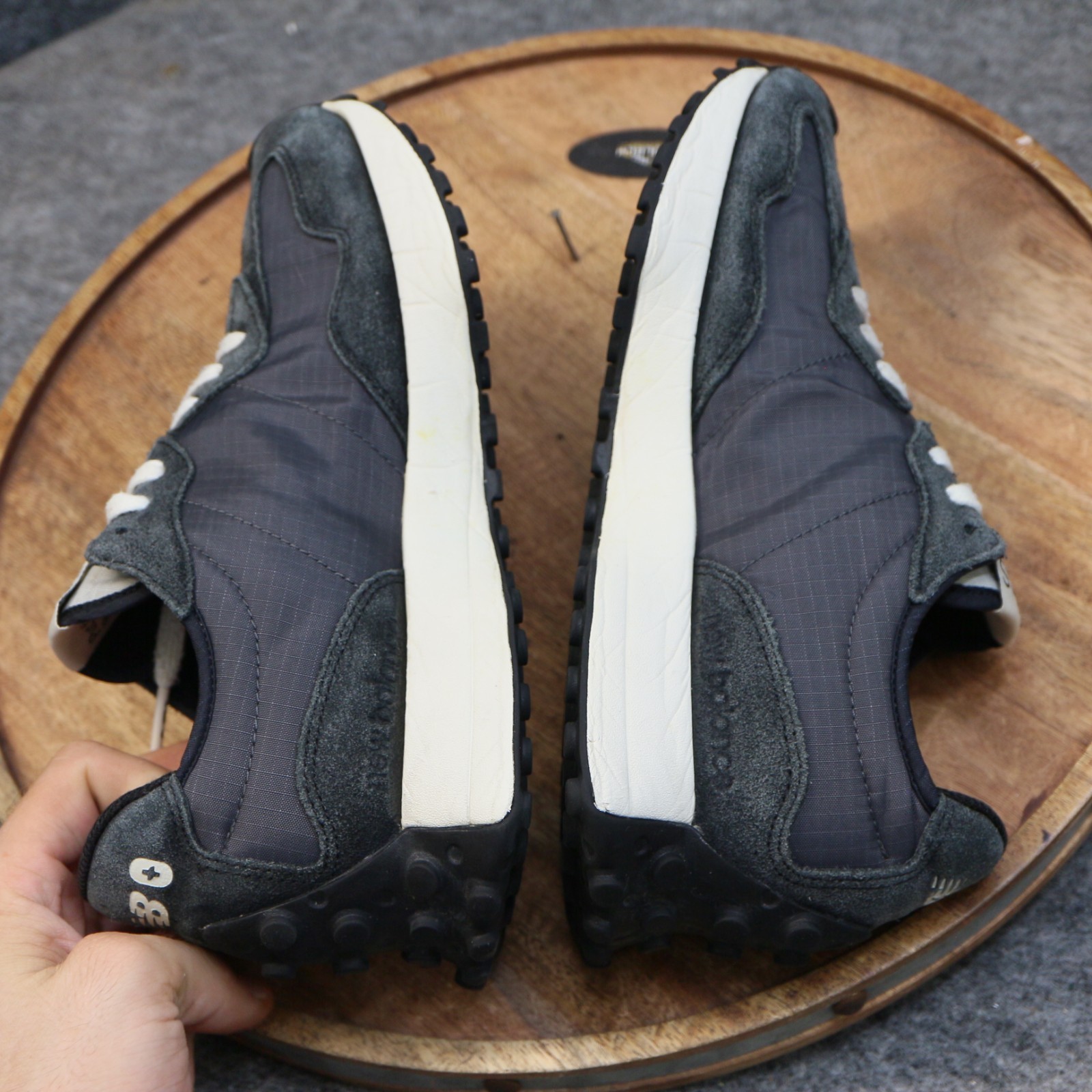 New Balance 327 x FIGS Womens Size 9.5 DBlack White Ripstop Shoe Sneakers U327FB
