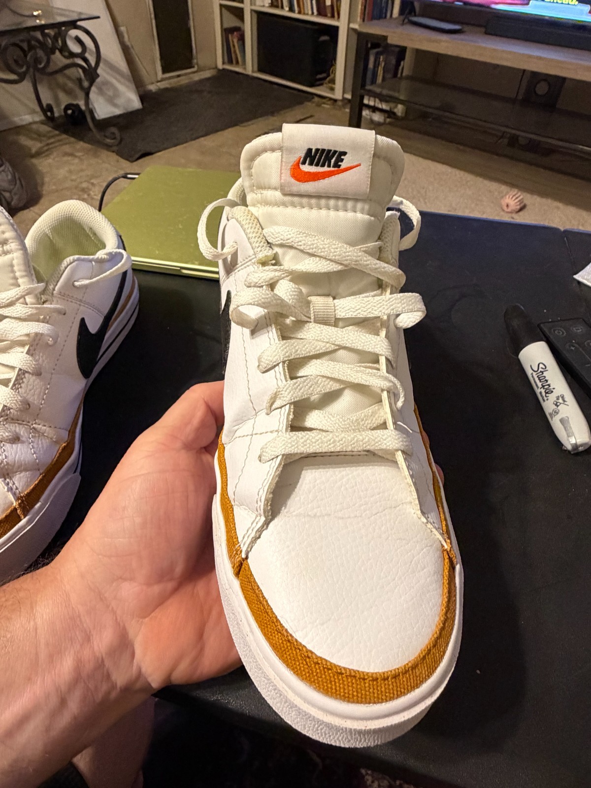 Nike Court Legacy Next Nature White Desert Ochre DH3161-100 Women’s Size 10.5