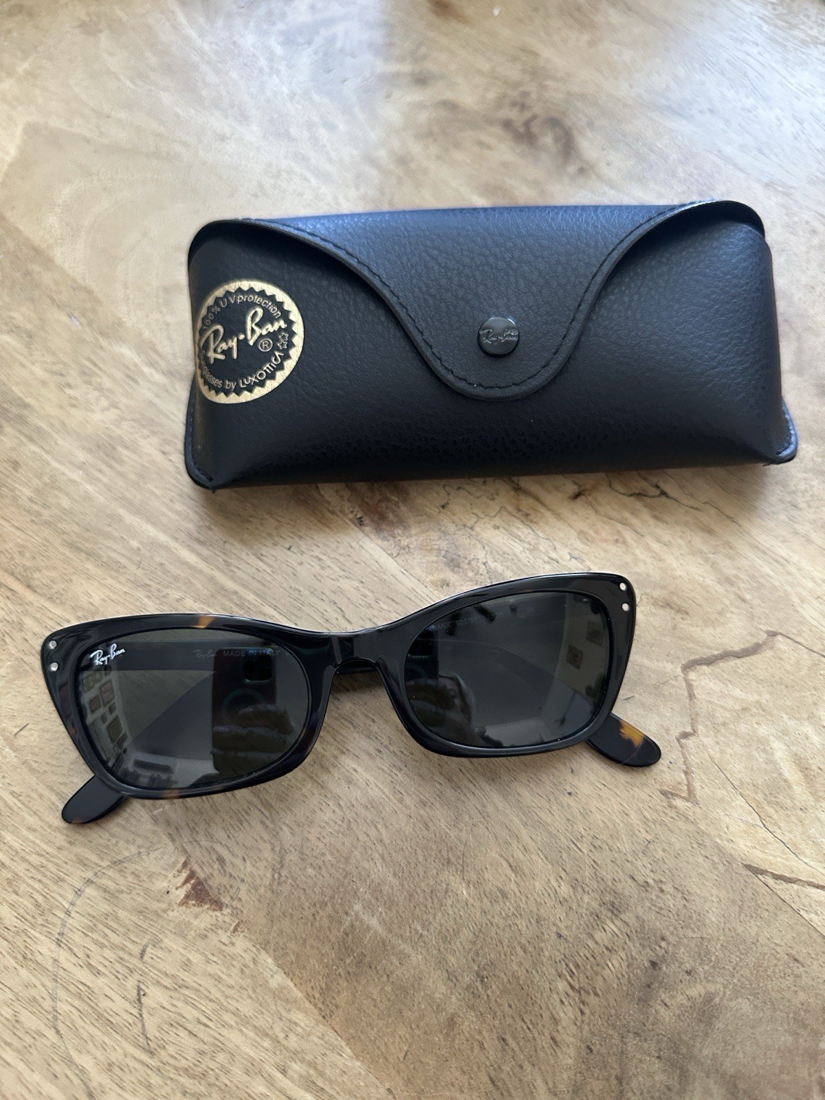 NEW Ray-Ban LADY BURBANK Polished Havana frame green lens RB2299 902/31 52-20