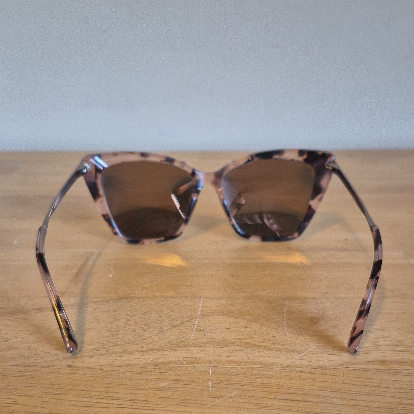 DIFF Mirror Sunglasses Becky II HM-TF30P Pink Tortoise Cat Eye Frame