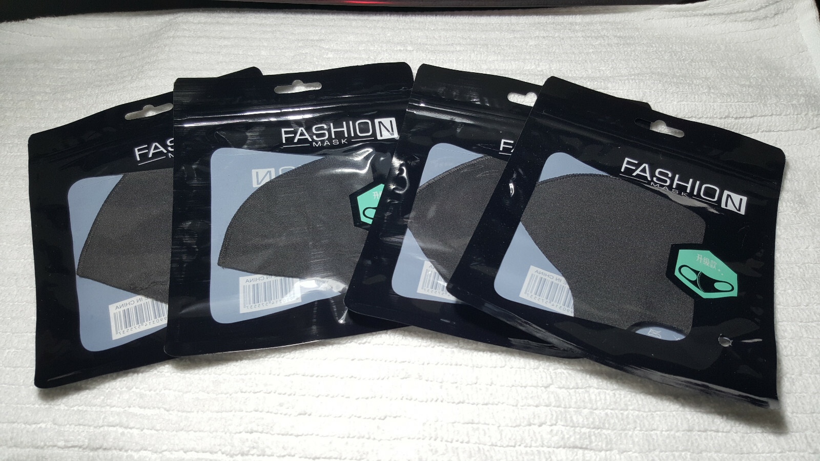 4PCS Light Comfortable Layer Black Cotton 3D Washable Face Mask / Reusable USA