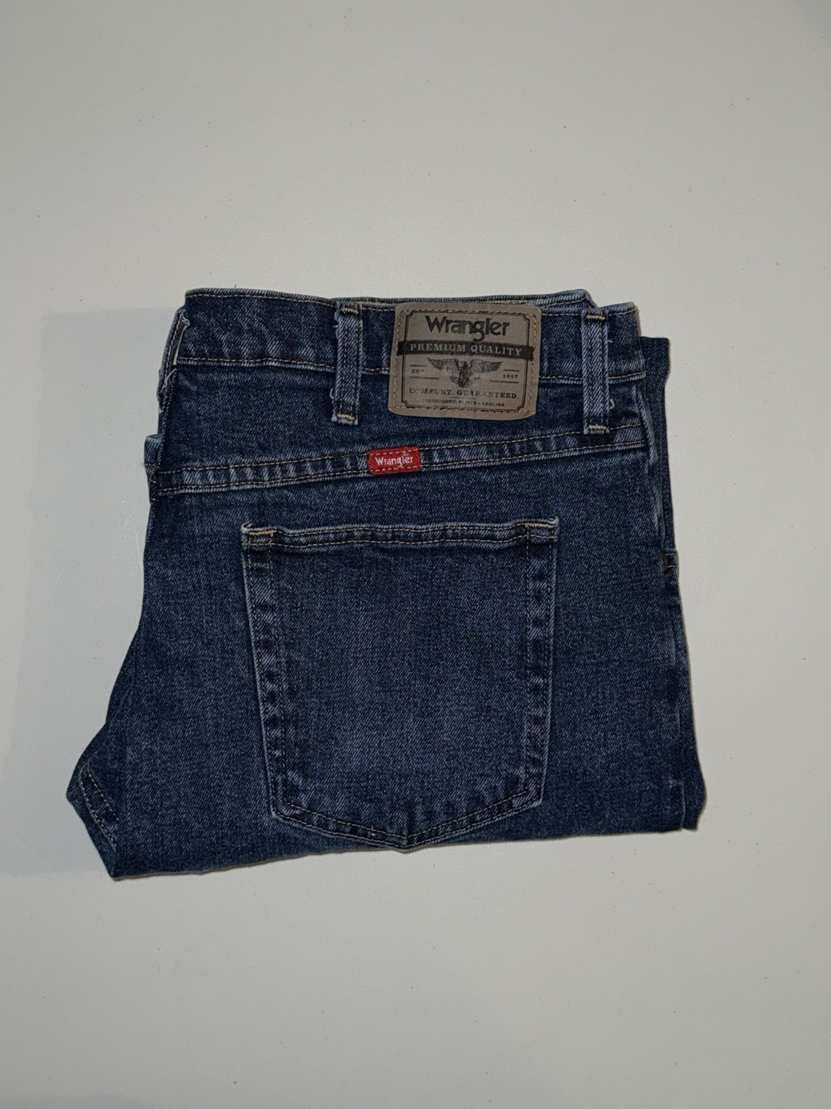Wrangler Original Fit Dark Wash Denim Jeans Size Men’s 36×29