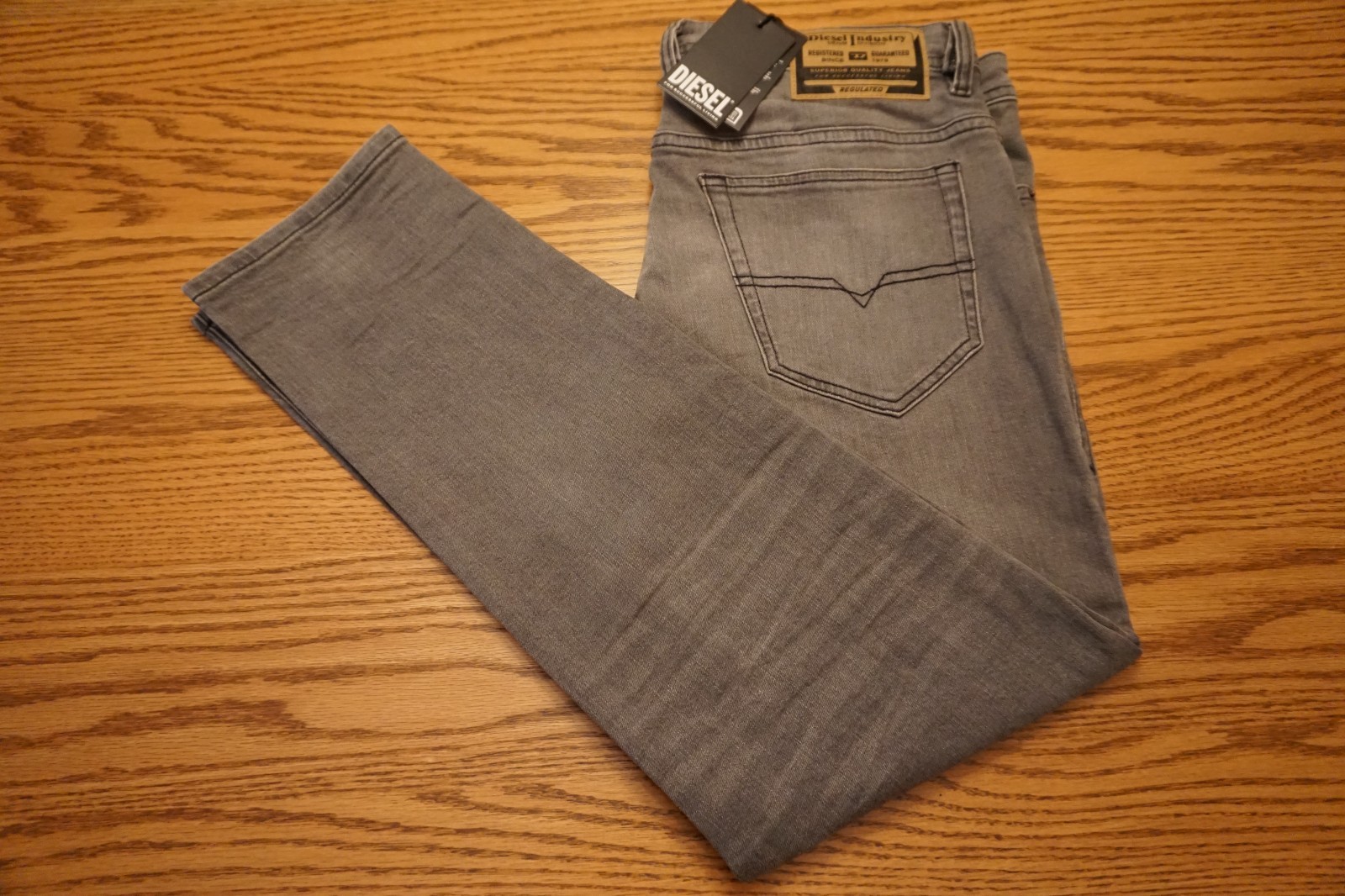 NWT MEN’S DIESEL JEANS Multiple Sizes Thommer Slim – RB068 Gray Denim $225