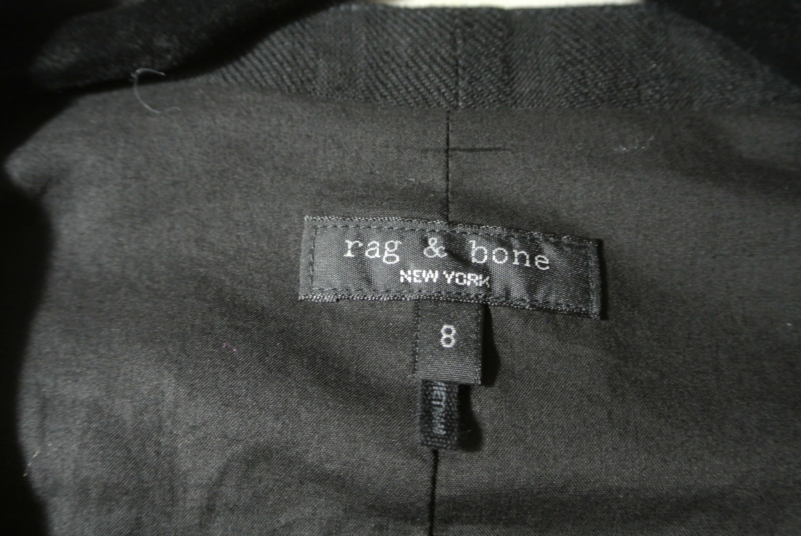 NWD RAG & BONE Priya Crepe Vest in Black Size 8 #T3631