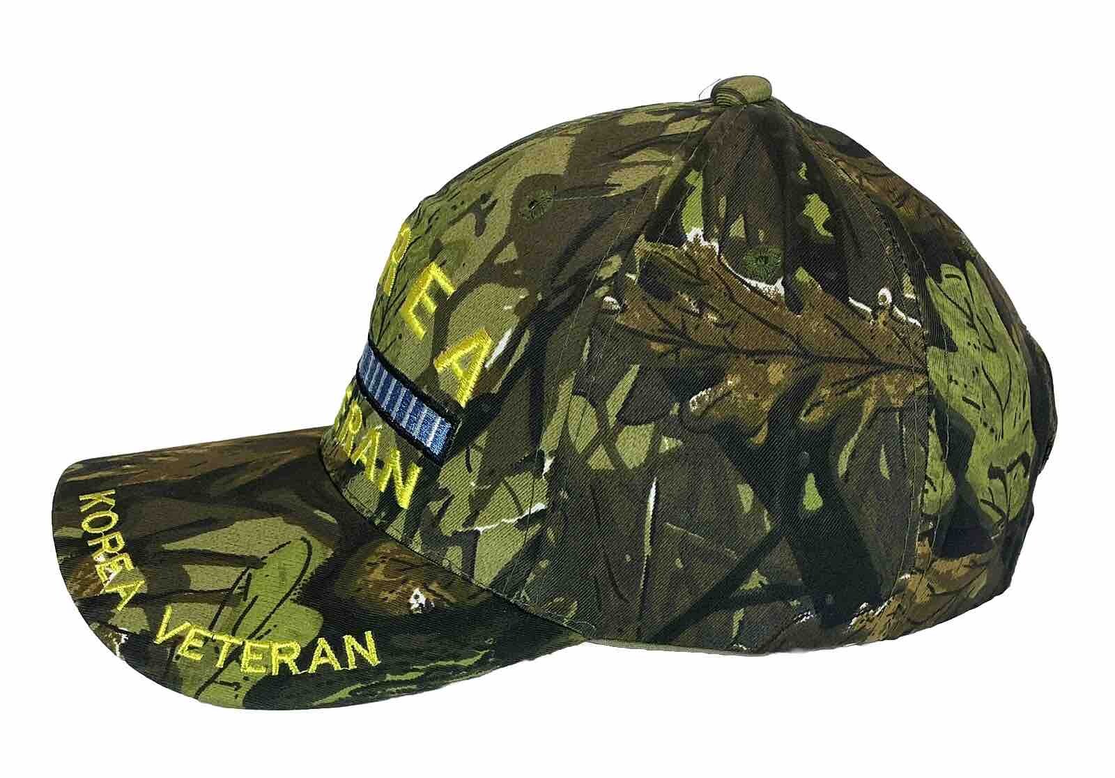 Korea Veteran Korean War Ball Cap Adjustable Embroidered Forest Camo Hat